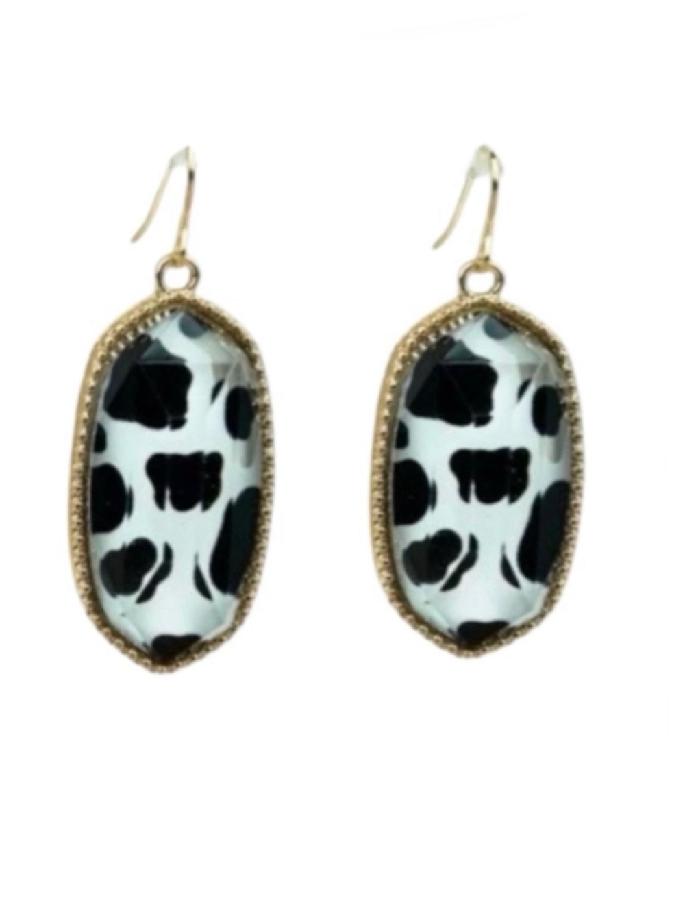 No. 3 Lorelei Black Cow Earrings (NWT)